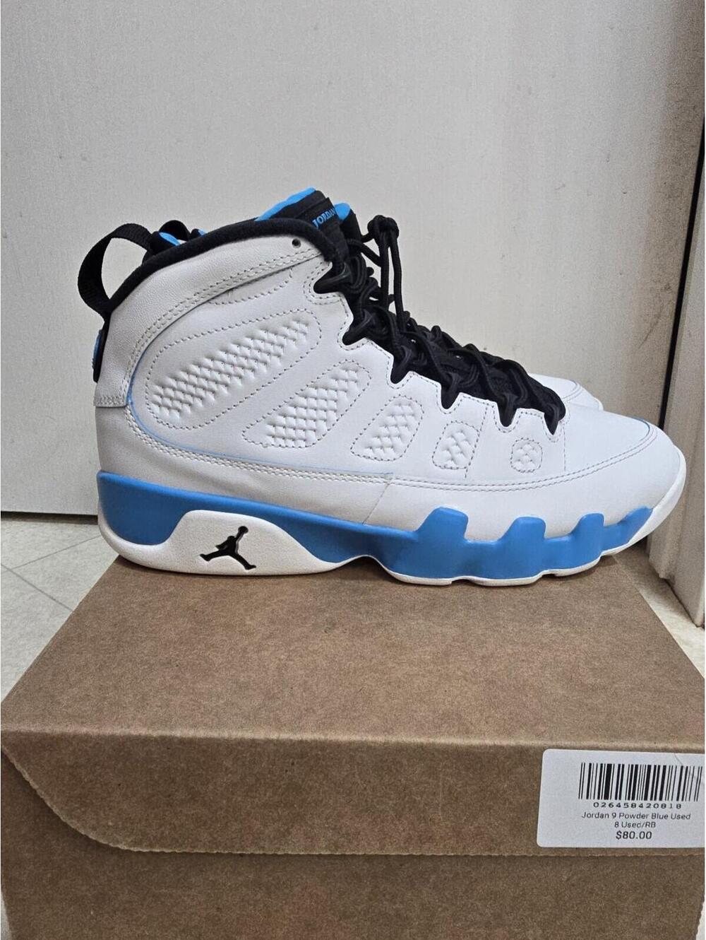 Air Jordan 9 Powder Blue Sneaker White 2024 FQ8992-101 - Picture 2 of 8